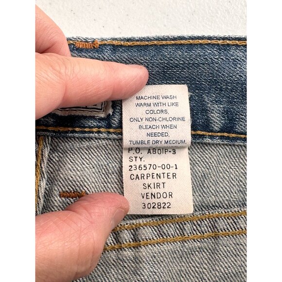 Old Navy Womens Blue Denim Jean Carpenter Mini Skirt Size 12 Western Festival - Picture 5 of 9